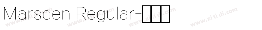 Marsden Regular字体转换